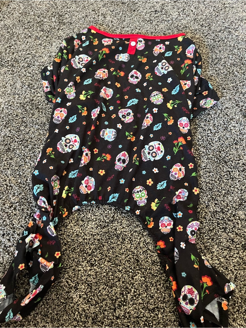 Sugar skull dog pajamas
